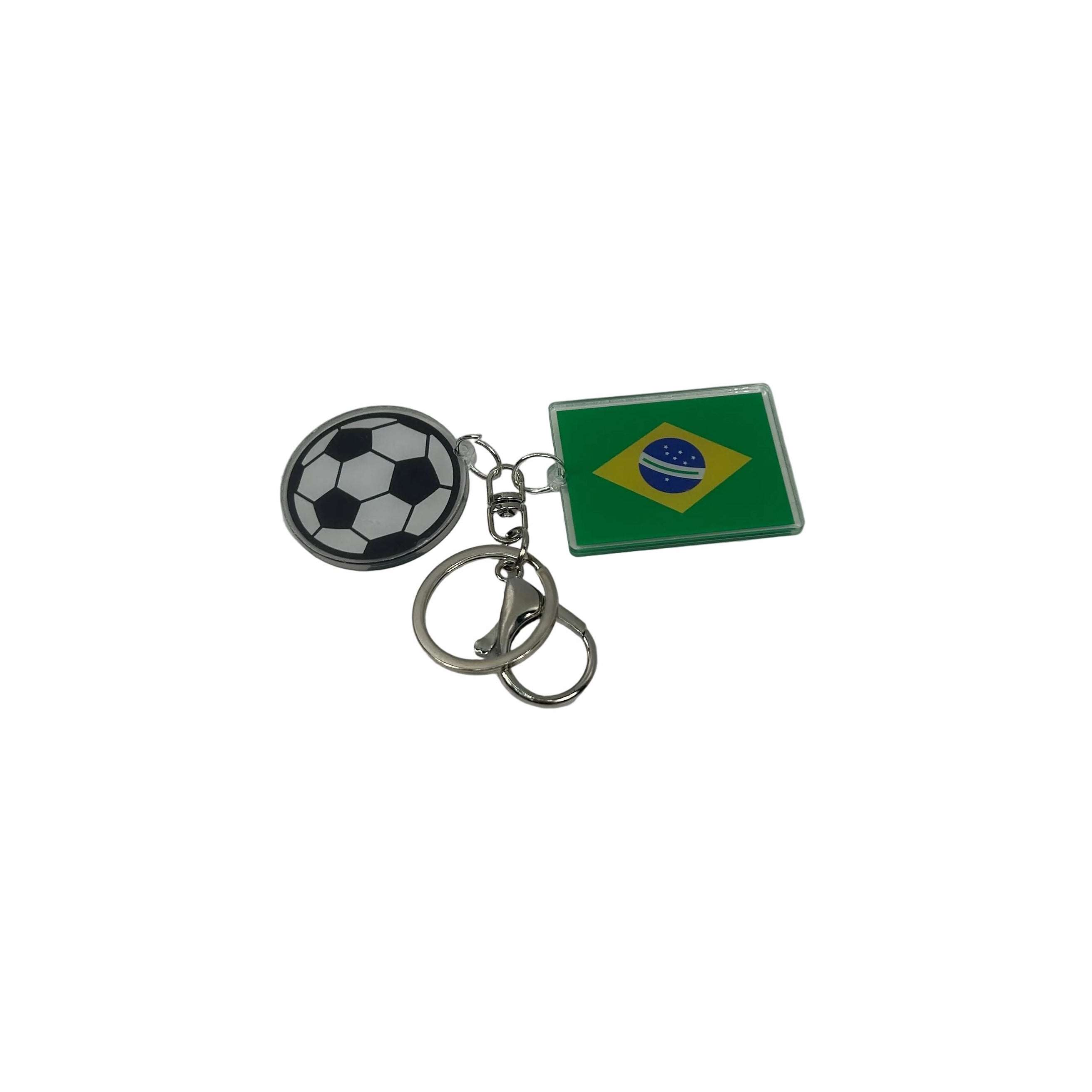 2D Brazil Soccer Keychain
