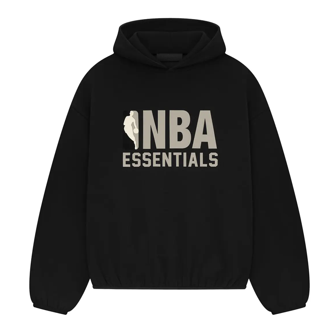 Fear of God Essentials x NBA Hoodie 'Black Monochrome Logo"